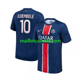 Maillot de Foot Paris Saint-Germain Ousmane Dembele 10 Domicile 2024-25